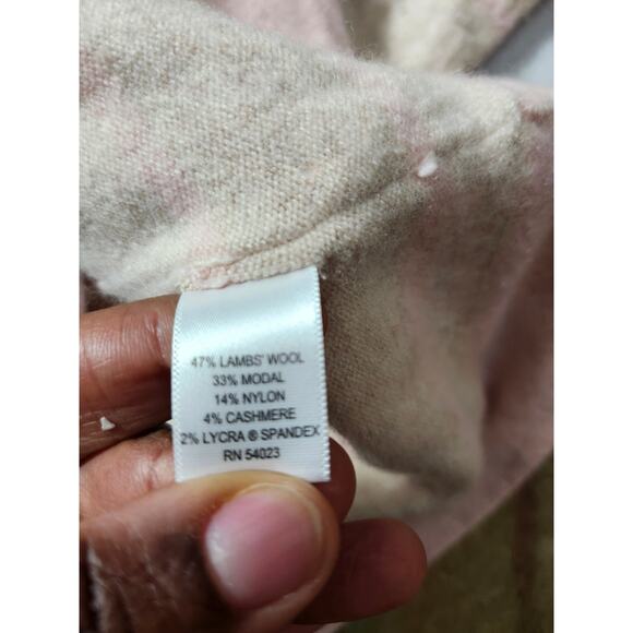 Banana Republic Women's Lambswool and Cashmere Blend VNeck Stripe Hooded Sweater - Picture 3 of 5